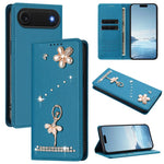 Ốp lưng điện thoại bằng da thuần chay đính kim cương hình cô gái múa ba-lê có RFID, cho iPhone 17e / 16e, iPhone 17 Pro Max, iPhone 17 Pro, iPhone 17, iPhone Air, iPhone 16 Pro Max