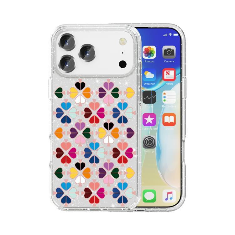 Ốp lưng điện thoại họa tiết trái tim đỏ pha lê lấp lánh, cho iPhone 17 Pro Max, iPhone 17 Pro