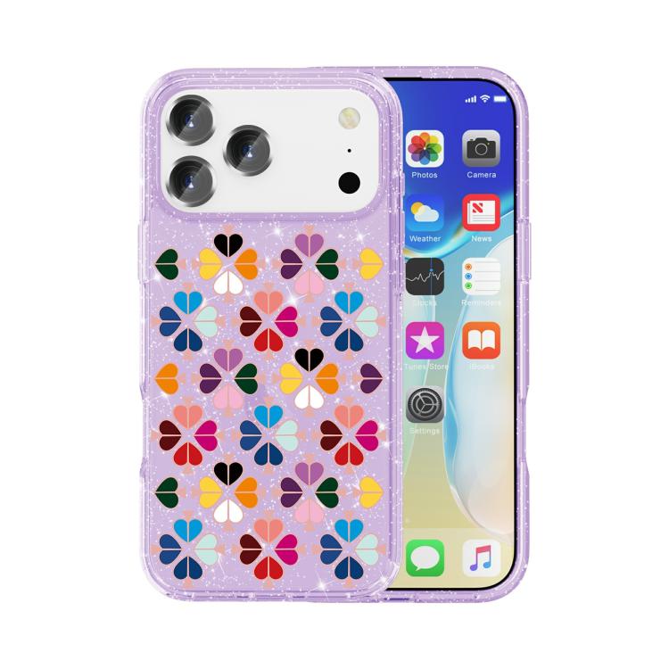 Ốp lưng điện thoại họa tiết trái tim đỏ pha lê lấp lánh, cho iPhone 17 Pro Max, iPhone 17 Pro