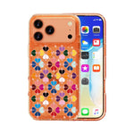 Ốp lưng điện thoại họa tiết trái tim đỏ pha lê lấp lánh, cho iPhone 17 Pro Max, iPhone 17 Pro