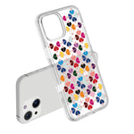 Ốp điện thoại trong suốt họa tiết trái tim đỏ pha lê, dành cho iPhone 13