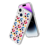 Ốp điện thoại trong suốt họa tiết trái tim đỏ pha lê, dành cho iPhone 13