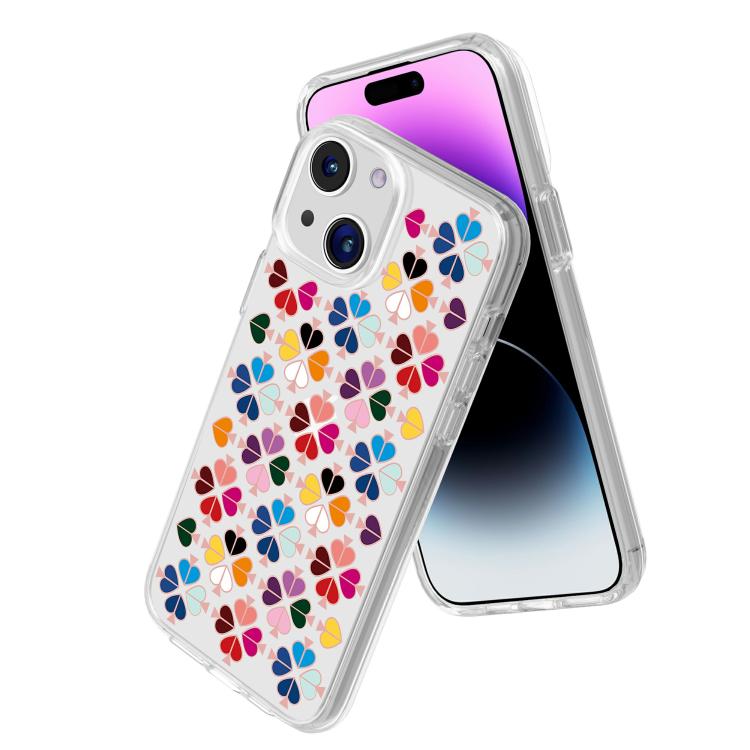 Ốp điện thoại trong suốt họa tiết trái tim đỏ pha lê, dành cho iPhone 13