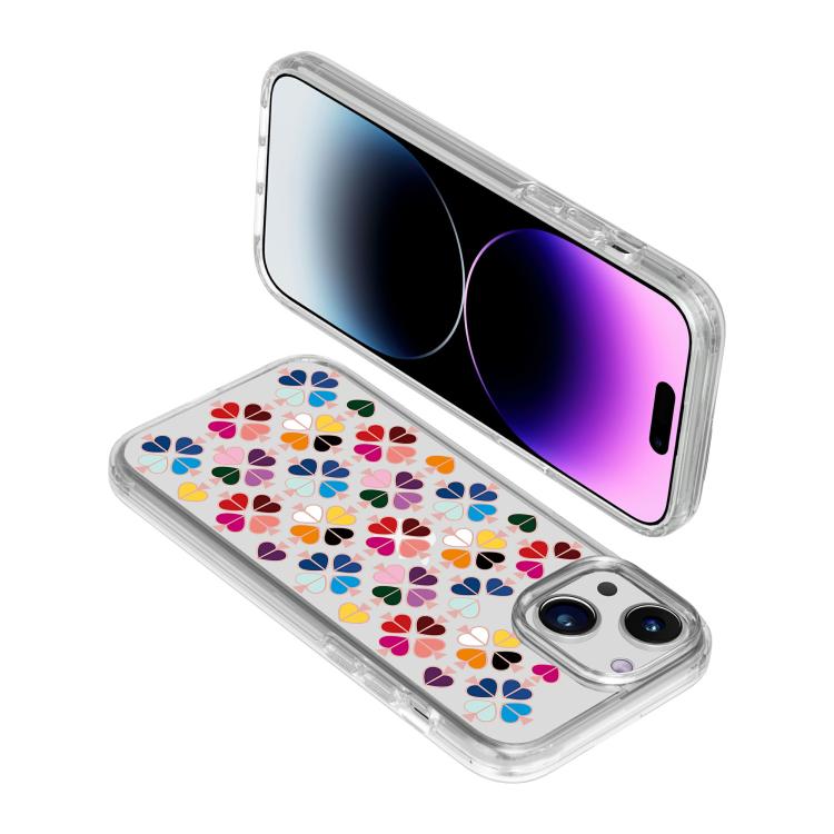 Ốp điện thoại trong suốt họa tiết trái tim đỏ pha lê, dành cho iPhone 13