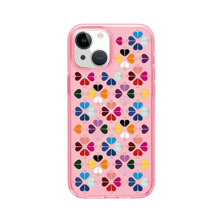 Ốp điện thoại trong suốt họa tiết trái tim đỏ pha lê, dành cho iPhone 13