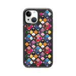 Ốp điện thoại trong suốt họa tiết trái tim đỏ pha lê, dành cho iPhone 13