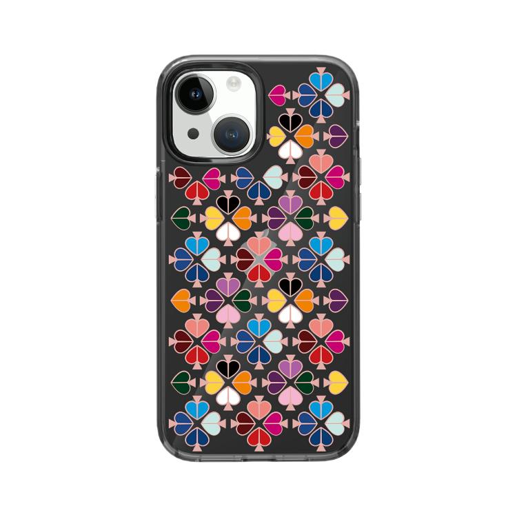Ốp điện thoại trong suốt họa tiết trái tim đỏ pha lê, dành cho iPhone 13