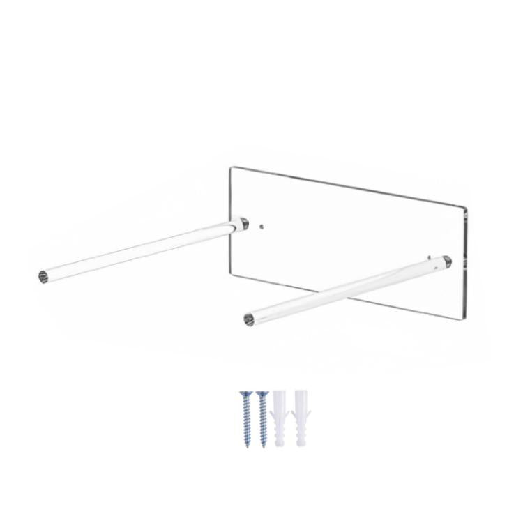 Kệ lưu trữ mũ cao bồi acrylic trong suốt treo tường, giá trưng bày mũ nón, gói đơn, 2 cái/gói