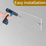Kệ lưu trữ mũ cao bồi acrylic trong suốt treo tường, giá trưng bày mũ nón, gói đơn, 2 cái/gói