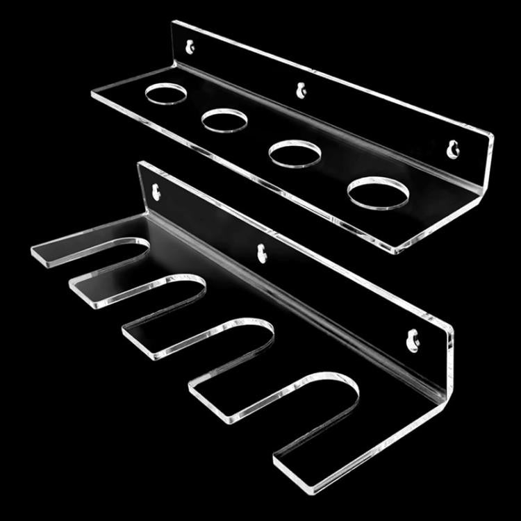 2pcs/Set Wall-Mounted Clear Acrylic Baseball Bat and Baseball Storage Rack Display Stand