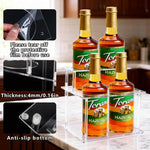 Kệ lưu trữ xi rô cà phê acrylic trong suốt hai lớp, giá trưng bày quầy bar bàn làm việc