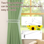 1 Pair/Pack Clear Acrylic Curtain Tieback Holder Curtain Clips, Support Drill-free and Drilled Installation