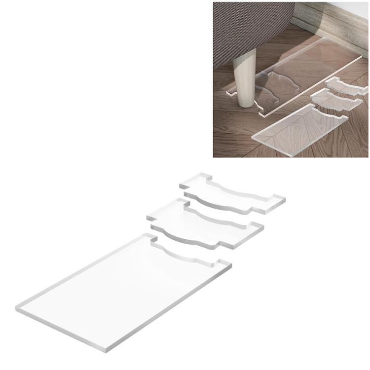 Clear Acrylic Furniture Anti-Slip Protective Gasket Wall Spacers, Single Set/Pack, Two Set/Pack