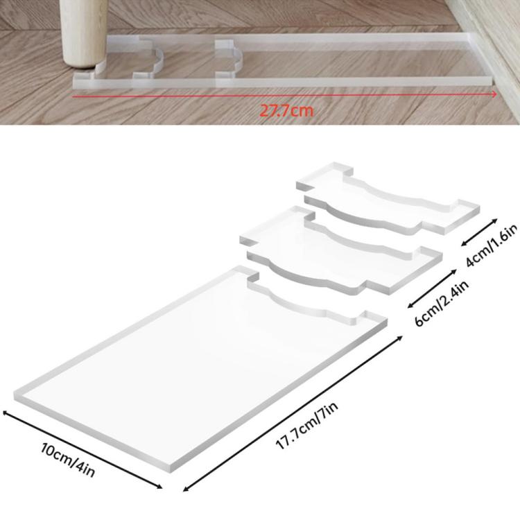 Bộ đệm chống trượt bảo vệ đồ nội thất acrylic trong suốt, bộ đơn/gói, bộ đôi/gói