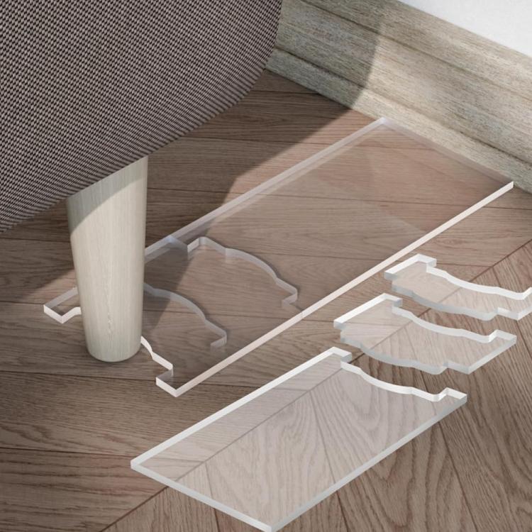 Bộ đệm chống trượt bảo vệ đồ nội thất acrylic trong suốt, bộ đơn/gói, bộ đôi/gói