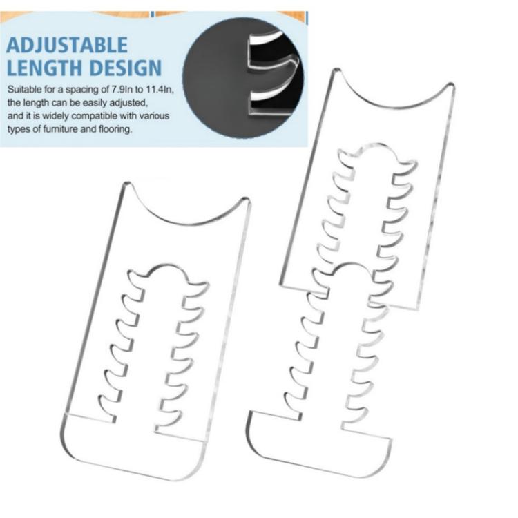 Bộ đệm bảo vệ chống trượt bằng acrylic trong suốt điều chỉnh được cho đồ nội thất, bộ đơn/gói, bộ đôi/gói