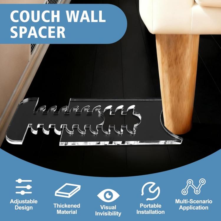 Bộ đệm bảo vệ chống trượt bằng acrylic trong suốt điều chỉnh được cho đồ nội thất, bộ đơn/gói, bộ đôi/gói