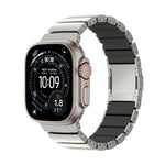 Dây đồng hồ hợp kim titan silicone một hạt khóa nam châm, dành cho Apple Watch 46mm / 49mm / 45mm / 44mm, dành cho Apple Watch 42mm / 41mm / 40mm / 38mm