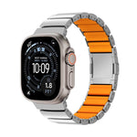 Dây đồng hồ hợp kim titan silicone một hạt khóa nam châm, dành cho Apple Watch 46mm / 49mm / 45mm / 44mm, dành cho Apple Watch 42mm / 41mm / 40mm / 38mm