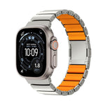 Dây đồng hồ hợp kim titan silicone một hạt khóa nam châm, dành cho Apple Watch 46mm / 49mm / 45mm / 44mm, dành cho Apple Watch 42mm / 41mm / 40mm / 38mm
