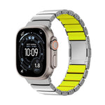 Dây đồng hồ hợp kim titan silicone một hạt khóa nam châm, dành cho Apple Watch 46mm / 49mm / 45mm / 44mm, dành cho Apple Watch 42mm / 41mm / 40mm / 38mm