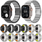 Dây đồng hồ hợp kim titan silicone một hạt khóa nam châm, dành cho Apple Watch 46mm / 49mm / 45mm / 44mm, dành cho Apple Watch 42mm / 41mm / 40mm / 38mm