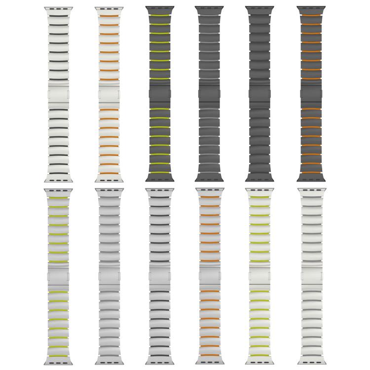 Dây đồng hồ hợp kim titan silicone một hạt khóa nam châm, dành cho Apple Watch 46mm / 49mm / 45mm / 44mm, dành cho Apple Watch 42mm / 41mm / 40mm / 38mm