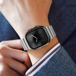 Dây đồng hồ hợp kim titan silicone một hạt khóa nam châm, dành cho Apple Watch 46mm / 49mm / 45mm / 44mm, dành cho Apple Watch 42mm / 41mm / 40mm / 38mm