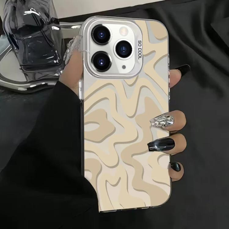 Bao điện thoại PC 2 trong 1 họa tiết sọc sóng mờ IMD, dành cho iPhone 11, iPhone 11 Pro, iPhone X / XS, iPhone XR, iPhone XS Max, iPhone 8 Plus / 7 Plus
