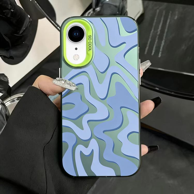 Bao điện thoại PC 2 trong 1 họa tiết sọc sóng mờ IMD, dành cho iPhone 11, iPhone 11 Pro, iPhone X / XS, iPhone XR, iPhone XS Max, iPhone 8 Plus / 7 Plus