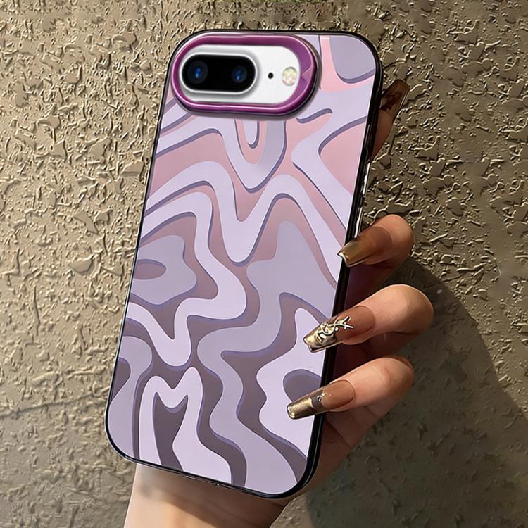 Bao điện thoại PC 2 trong 1 họa tiết sọc sóng mờ IMD, dành cho iPhone 11, iPhone 11 Pro, iPhone X / XS, iPhone XR, iPhone XS Max, iPhone 8 Plus / 7 Plus