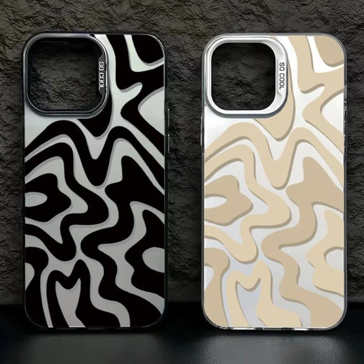 Bao điện thoại PC 2 trong 1 họa tiết sọc sóng mờ IMD, dành cho iPhone 11, iPhone 11 Pro, iPhone X / XS, iPhone XR, iPhone XS Max, iPhone 8 Plus / 7 Plus