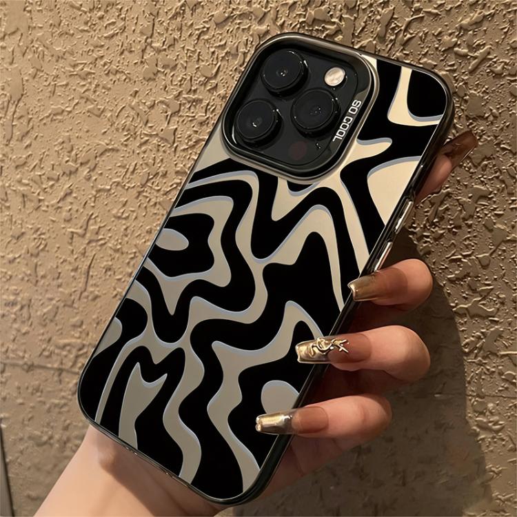 Bao điện thoại PC 2 trong 1 họa tiết sọc sóng mờ IMD, dành cho iPhone 11, iPhone 11 Pro, iPhone X / XS, iPhone XR, iPhone XS Max, iPhone 8 Plus / 7 Plus