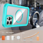 Ốp lưng điện thoại acrylic phủ toàn bộ có nam châm kèm kẹp sau, dành cho iPhone 12 Pro Max