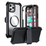 Ốp lưng điện thoại acrylic phủ toàn bộ có nam châm kèm kẹp sau, dành cho iPhone 12 Pro Max