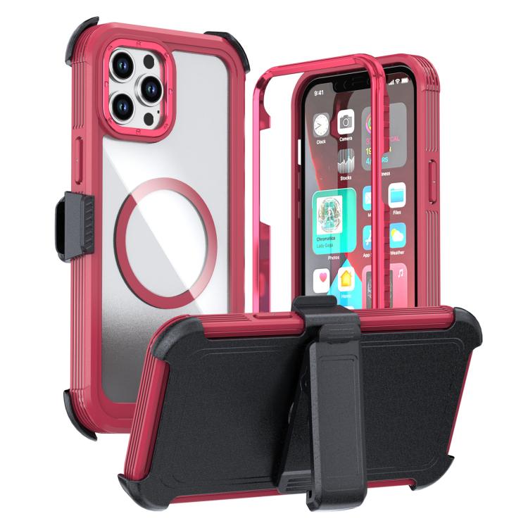 Ốp lưng điện thoại acrylic phủ toàn bộ có nam châm kèm kẹp sau, dành cho iPhone 12 Pro Max