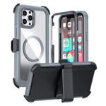 Ốp lưng điện thoại acrylic phủ toàn bộ có nam châm kèm kẹp sau, dành cho iPhone 12 Pro Max