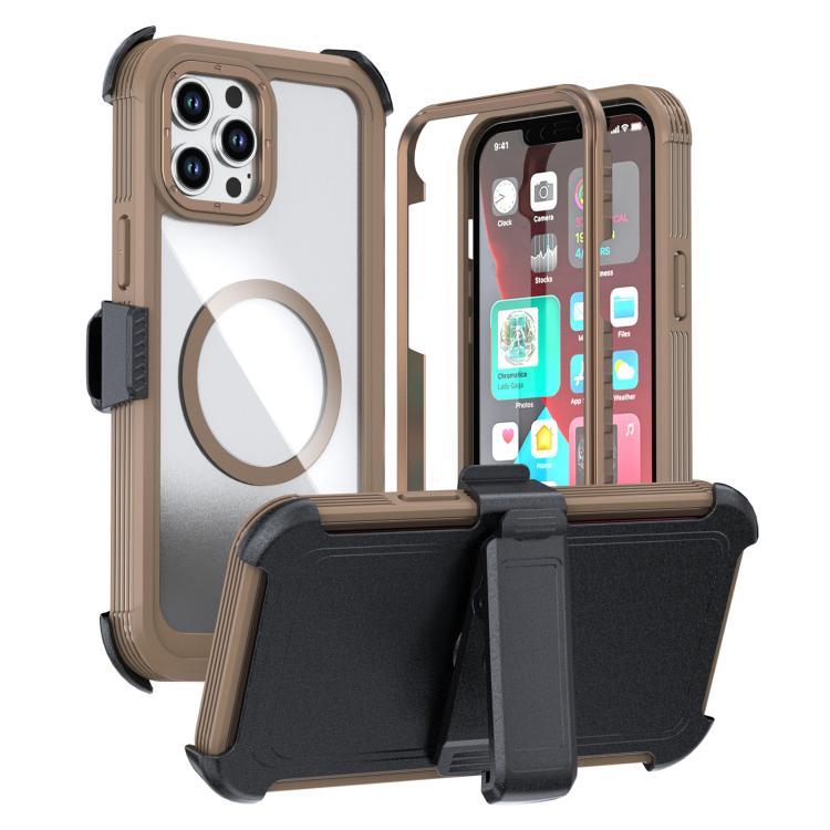 Ốp lưng điện thoại acrylic phủ toàn bộ có nam châm kèm kẹp sau, dành cho iPhone 12 Pro Max