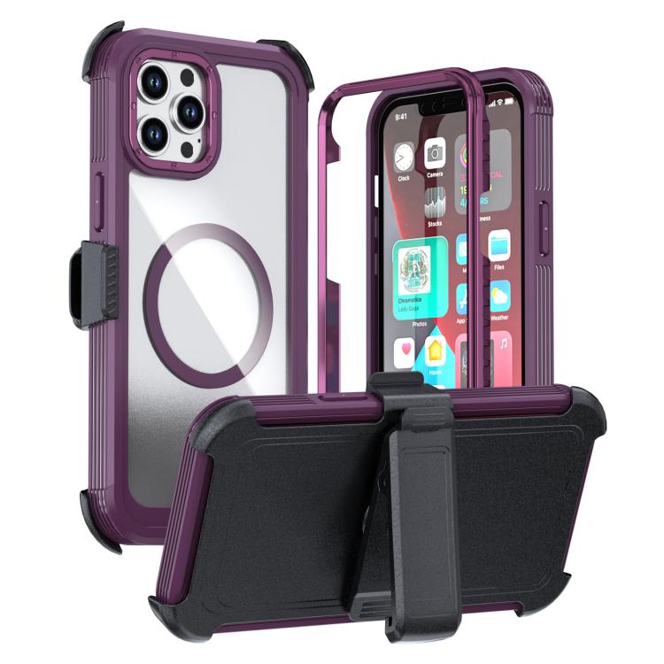 Ốp lưng điện thoại acrylic phủ toàn bộ có nam châm kèm kẹp sau, dành cho iPhone 12 Pro Max