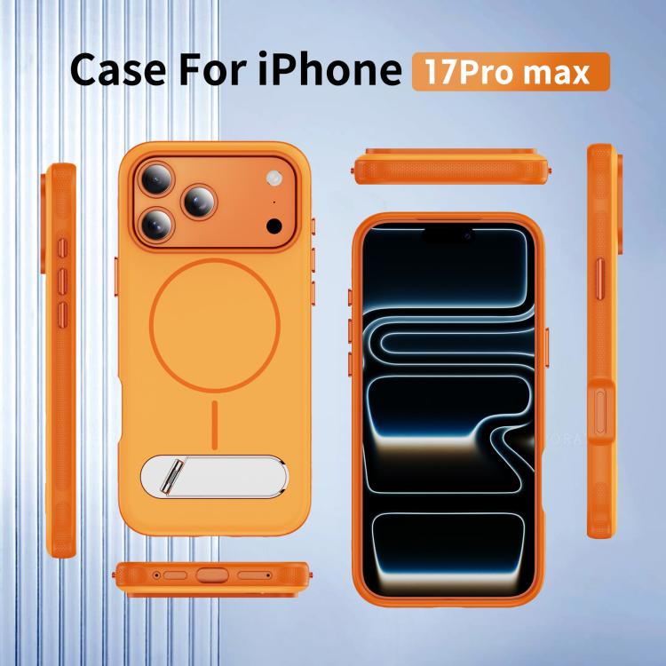 Ốp lưng điện thoại từ tính giả gốc hai màu có giá đỡ, dành cho iPhone 17 Pro Max, iPhone 17 Pro
