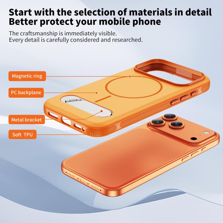 Ốp lưng điện thoại từ tính giả gốc hai màu có giá đỡ, dành cho iPhone 17 Pro Max, iPhone 17 Pro