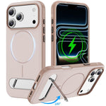 Ốp lưng điện thoại từ tính giả gốc hai màu có giá đỡ, dành cho iPhone 17 Pro Max, iPhone 17 Pro