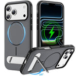 Ốp lưng điện thoại từ tính giả gốc hai màu có giá đỡ, dành cho iPhone 17 Pro Max, iPhone 17 Pro