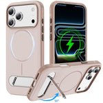 Ốp lưng điện thoại từ tính giả gốc hai màu có giá đỡ, dành cho iPhone 17 Pro Max, iPhone 17 Pro