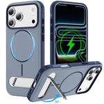 Ốp lưng điện thoại từ tính giả gốc hai màu có giá đỡ, dành cho iPhone 17 Pro Max, iPhone 17 Pro