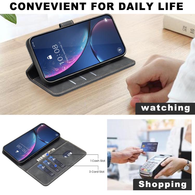 Ốp điện thoại da thuần chay vân da bê màu trơn chống RFID, Dành cho iPhone XS Max, Dành cho iPhone 6 Plus/7 Plus/8 Plus, Dành cho iPhone 6 / 7 / 8
