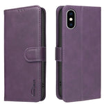 Ốp điện thoại da thuần chay vân da bê màu trơn chống RFID, Dành cho iPhone XS Max, Dành cho iPhone 6 Plus/7 Plus/8 Plus, Dành cho iPhone 6 / 7 / 8