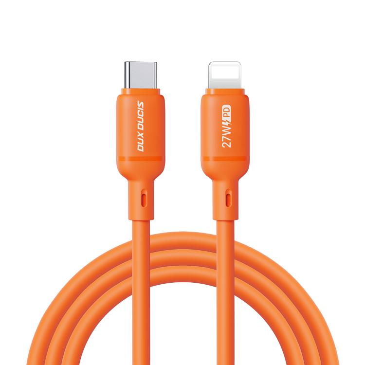 Cáp dữ liệu silicone DUX DUCIS SILI Series 27W Type-C sang 8 Pin, dài 1m, Type-C sang 8 Pin