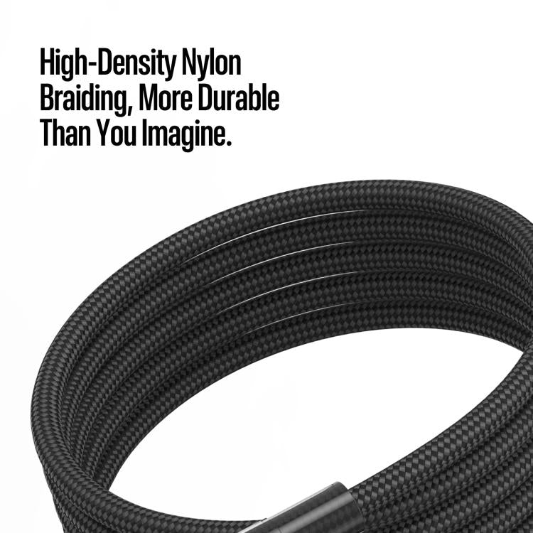 Cáp dữ liệu bện trong suốt chuyển màu DUX DUCIS WLCM Series 27W Type-C sang 8 Pin, dài 1m, Type-C sang 8 Pin