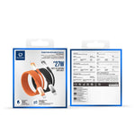 Cáp dữ liệu bện trong suốt chuyển màu DUX DUCIS WLCM Series 27W Type-C sang 8 Pin, dài 1m, Type-C sang 8 Pin